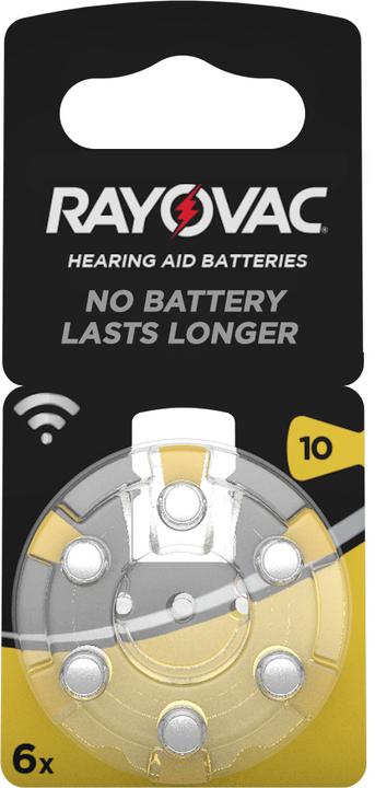 Immagine prodotto Rayovac Batt.Acoustic S. 10 Confezione da 6 (6 pz., PR70, 105 mAh)
