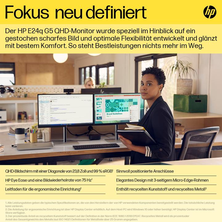 Productafbeelding HP E24q G5 (2560 x 1440 pixels, 23.82")