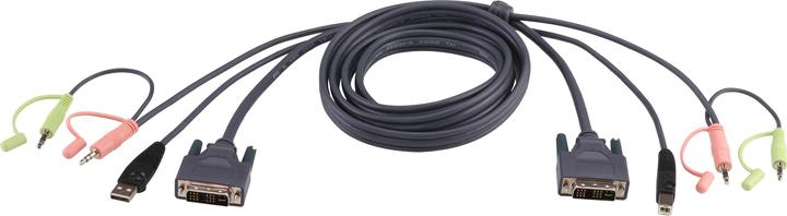 Aten 2L-7D02U KVM-Kabel mit USB- und DVI-D-Steckern