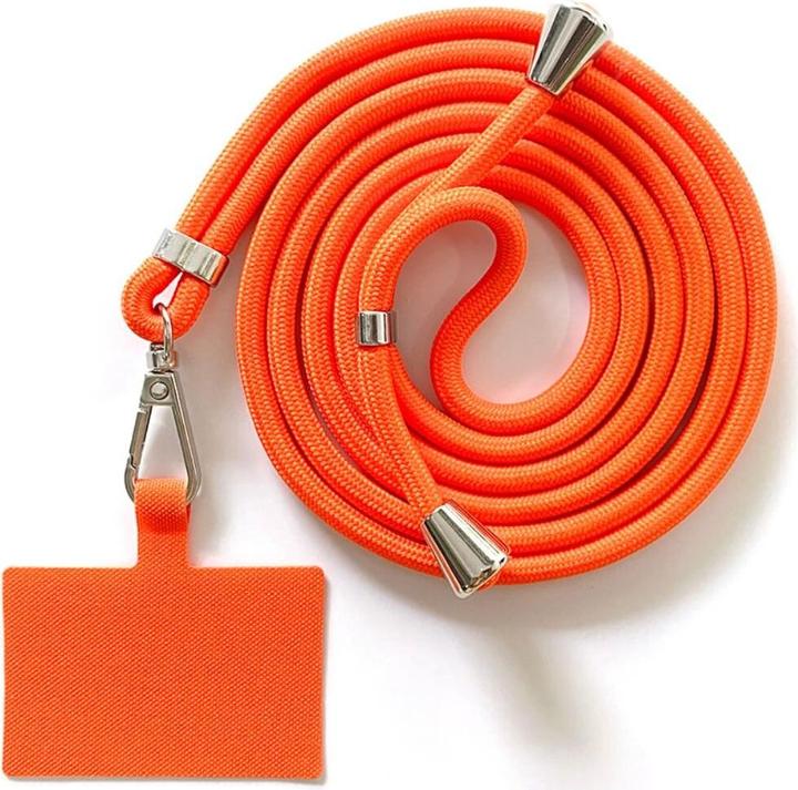 Actual product image Cover-Discount Universal mobile phone chain lanyard orange