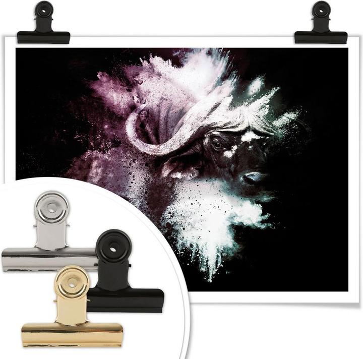 Image du produit Trenddeko Explosion sauvage : le buffle d'eau (80 x 60 cm)