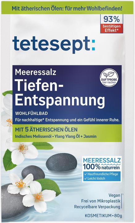 Tetesept Badesalz Tiefen-Entspannung Sachet (80 ml, Badesalz)