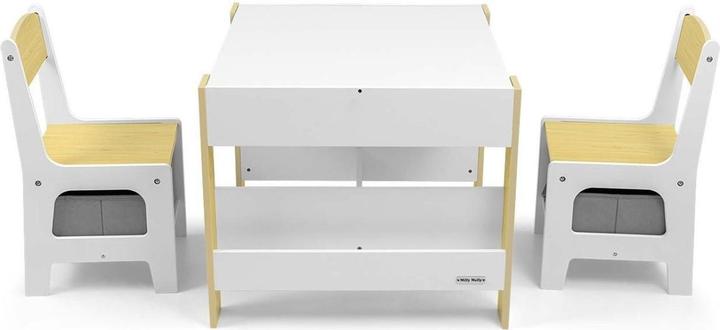 Actual product image Mally Sven table and two chairs natural Milly (Child armchair)