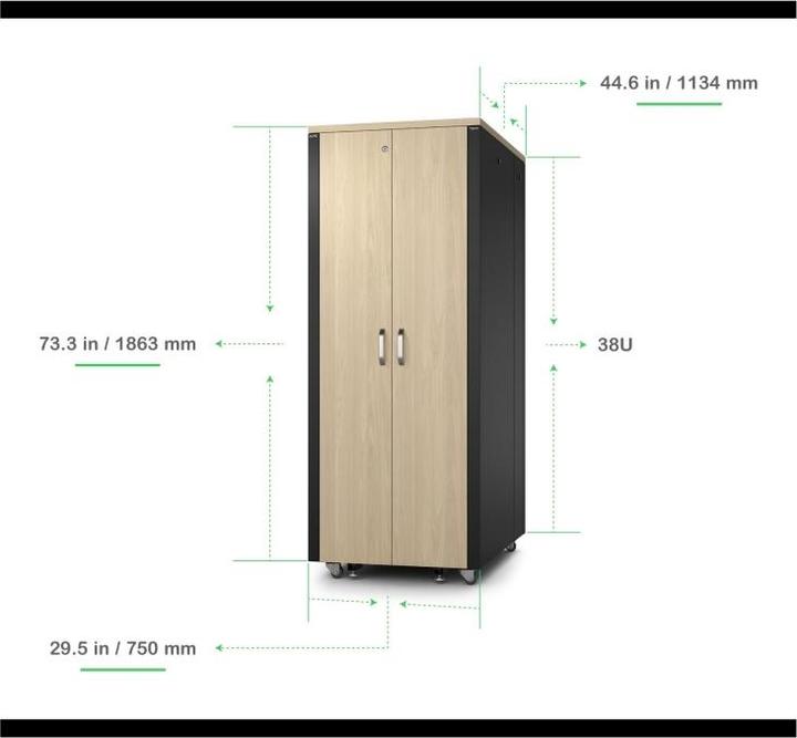 Produktbild APC Netzwerkschrank NetShelter CX AR4038LIA Soundproof 38HE (10.87 HE, 19 Zoll Rack)