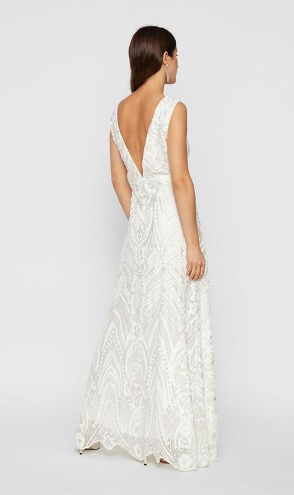 Image du produit Yas Robe de mariée à paillettes décorée à la main (M)