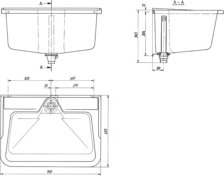 Image du produit Diaqua Waschbecken Wega (500 mm, 700 mm)