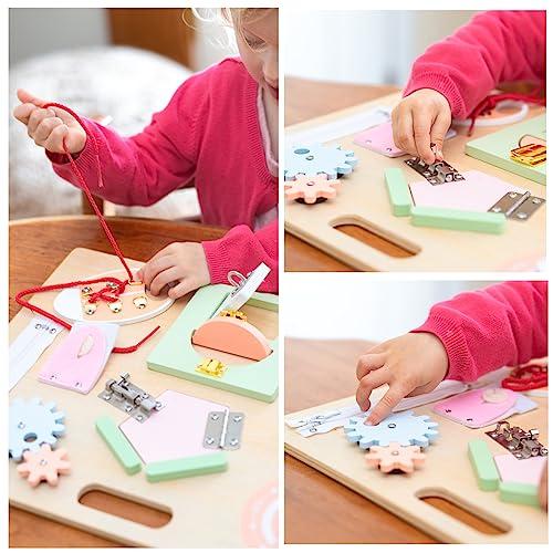 Produktbild Activity Board ab 1 2 Jahre, Holz Busy Board für Kleinkinder, Sensorik Motorikbrett mit