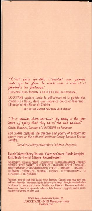 Actual product image L'Occitane Fleur de Cerisier (Eau de toilette, 75 ml)