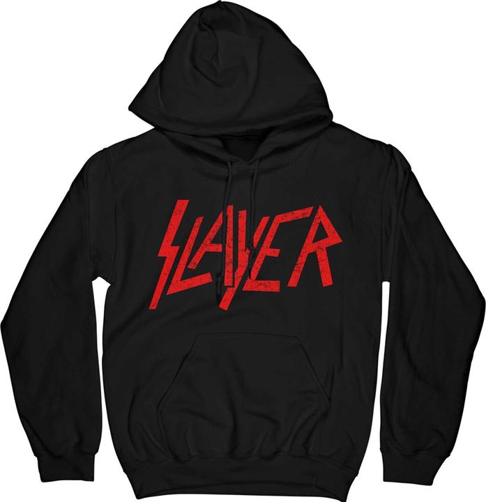 Universal Textiles Unisex Adult Distressed Logo Pullover Hoodie