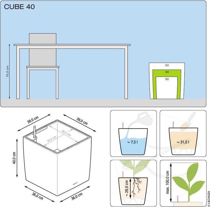 Actual product image Lechuza Cube (39 cm)
