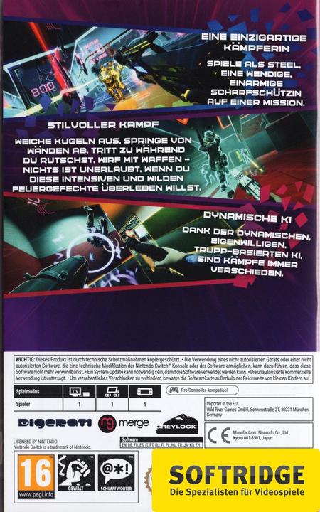 Actual product image Wild River Games Severed Steel (Switch, DE)