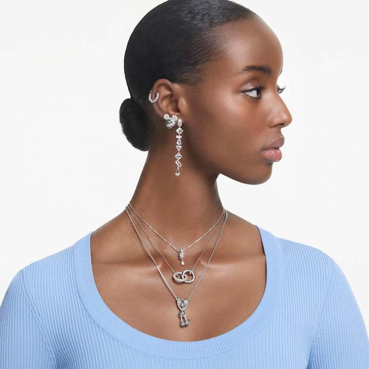 Immagine prodotto Swarovski Orecchini Mesmera a goccia di vari tagli, lunghi e bianchi (Metallo Swarovski)