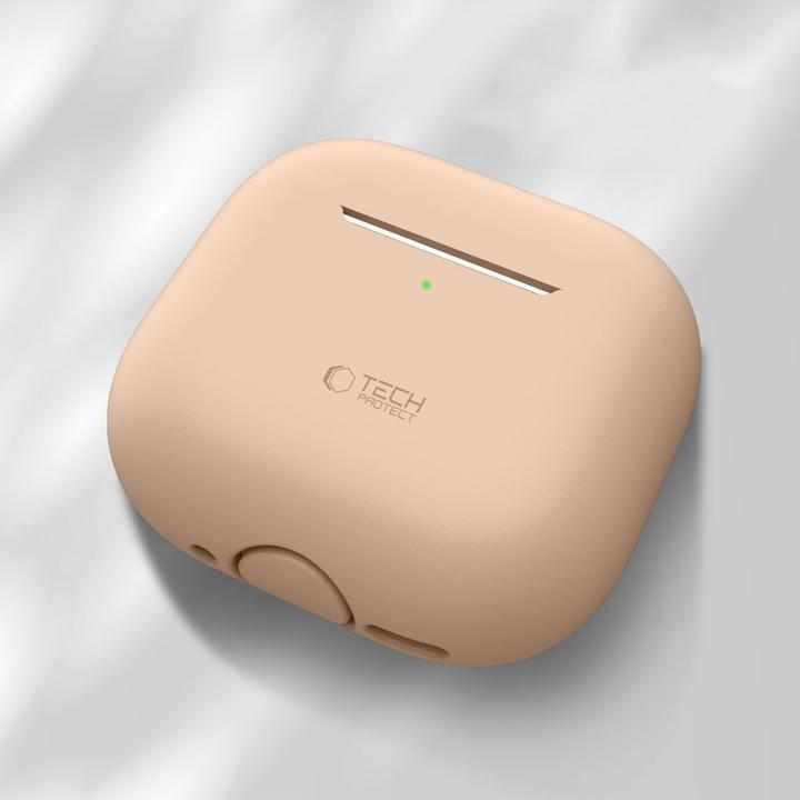 Produktbild Tech-Protect Silikonhülle für Apple AirPods 4 - Beige (Kopfhörer Tasche)