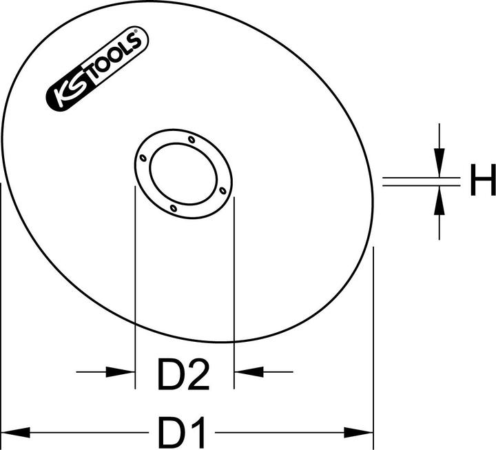 Produktbild KS Tools Ø 59mm Schruppschleifscheibe, gewölbt