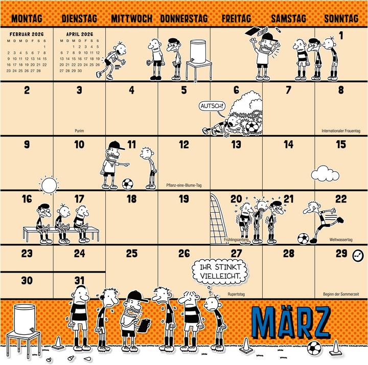 Produktbild Kinney:Gregs Kalender 2026 (Harter Einband, Deutsch)