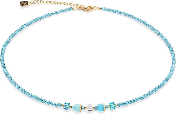 Coeur de Lion Halskette Blau-Gold (Edelstahl)