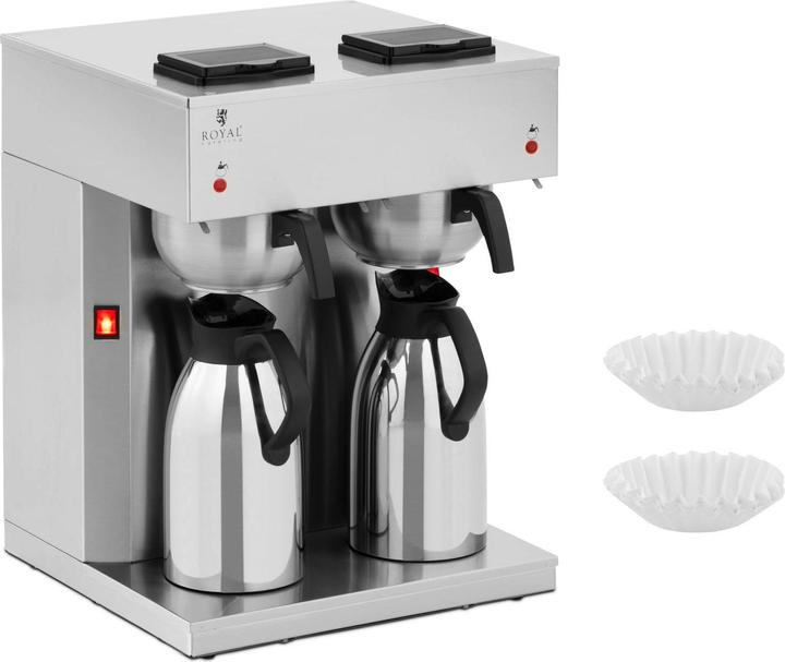 Produktbild Royal Catering Gastro-Kaffeemaschine Filterkaffeemaschine 2 Thermoskannen 200 Tassen/h 3800 W
