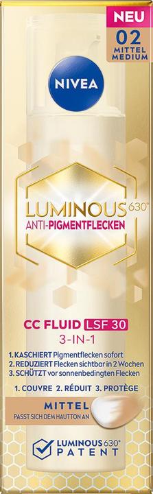 Image du produit NIVEA Fluide Cellulaire Lumineux630 CC 3 en 1 (Valeur moyenne)