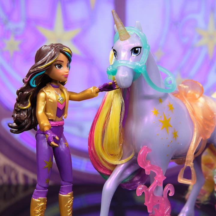 Produktbild Unicorn Academy - Sophia und Einhorn Wildstar (mit echter Mähne und Schweif sowie Bürste)