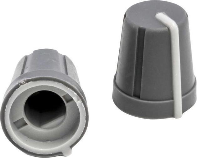 Actual product image Rs Pro Knob soft touch 6.35mm D shaft Grey/Grey
