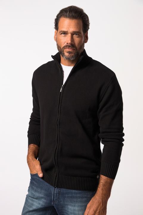 Produktbild JP1880 Strickjacke, Stehkragen, Rippbündchen (7XL)