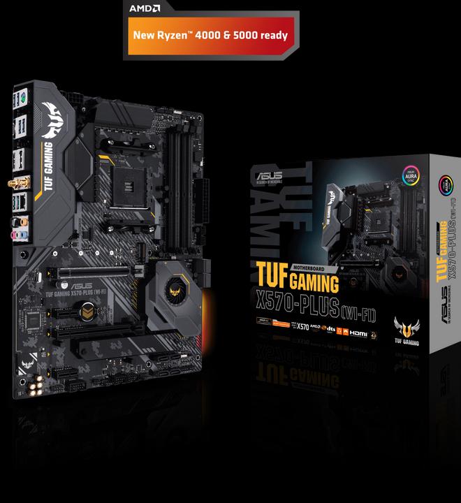Actual product image ASUS TUF Gaming X570-Plus (WI-FI) (AM4, AMD X570, ATX)