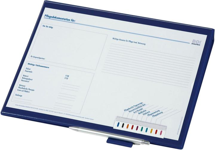 Productafbeelding Boi Dokutech Click-Plus poliklinische documentatiemap 2-rings blauw 3,5 cm DIN A4 (A4, 1 x)