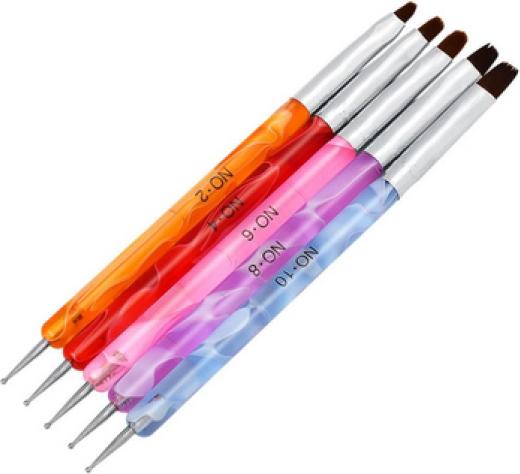 Nagellack24 Pinsel/Spitzen 5er Set