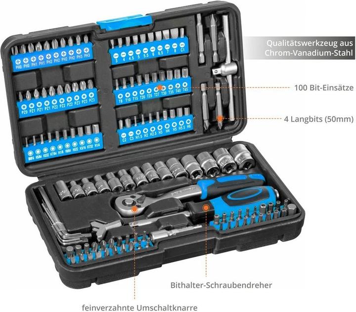 Produktbild Güde Steckschlüssel und Bitsatz GSB 130 (1/4")
