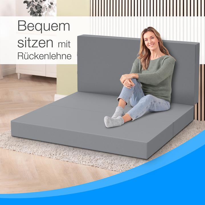 Actual product image Bestschlaf Klappmatratze, 3-teilige Faltmatratze, Reisebett, Gästematratze (140 x 195 cm, Foam core)