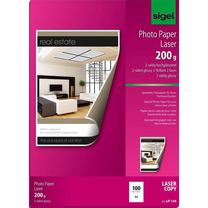 Produktbild Sigel Laser Fotopapier (170 g/m², A4, 100 x)