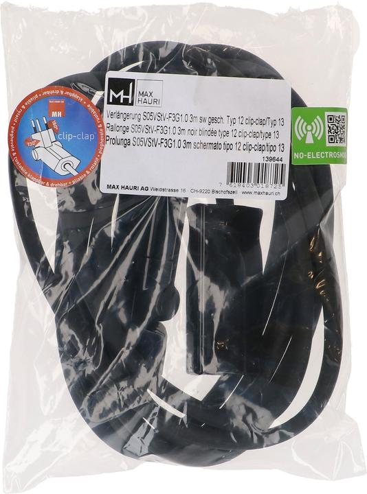 Produktbild Max Hauri Elektrobiologie MHAG S05VStV-F3G1.0 geschirmt (3 m, Typ 13)