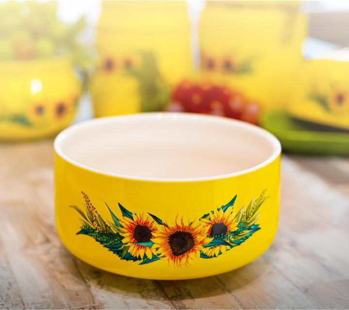 Produktbild neuetischkultur Mikrowellen Keramik Schüssel 900 ml Sonnenblume (0.90 l)