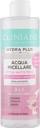 Produktbild Clinians Hydra Plus Micellar Anti-Stress Water with Malva Extract for Dry or Sensitive Skin 400ml (Reinigungsmilch, 400 ml)