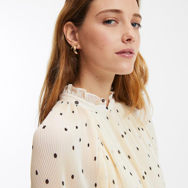 Actual product image La Redoute Collections Flared maxi dress with polka dot pattern (36)