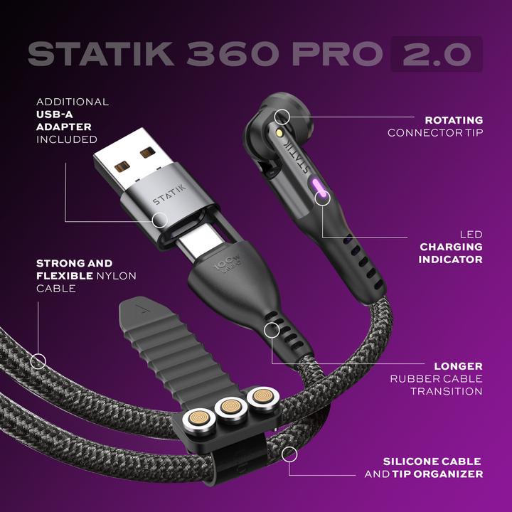 Produktbild Statik USB Typ C, USB Typ A – USB Typ C, Micro USB B, Lightning (3 m, USB 3.1)