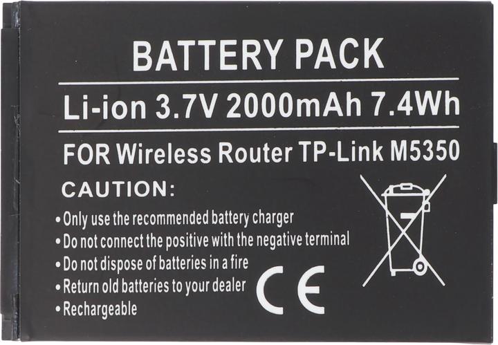 Produktbild AccuCell Akku für Wireless Router TP-Link M5350 (1 Stk., Gerätespezifisch, 2000 mAh)