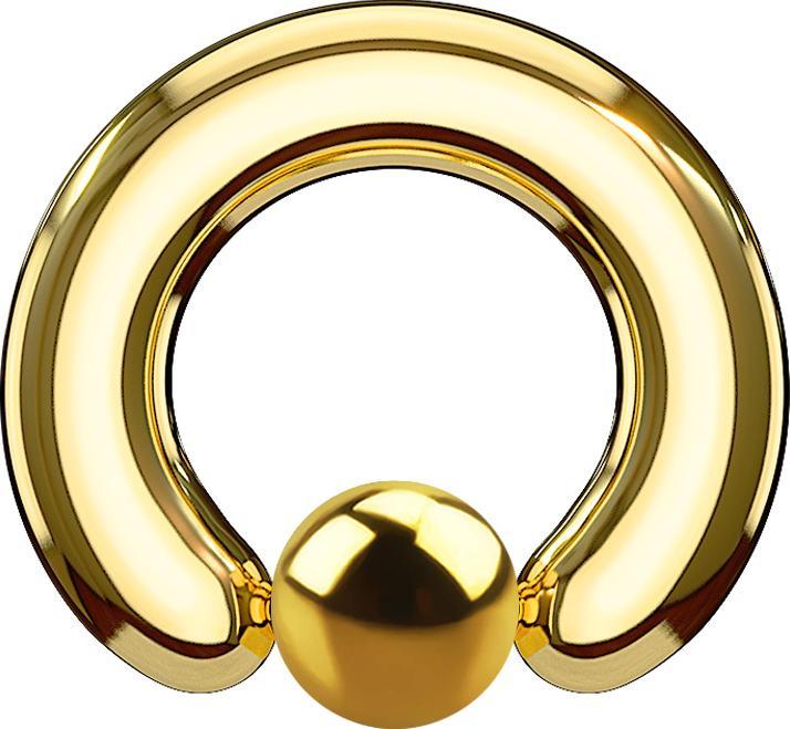 Star Piercing Ball Closure Ring vergoldet (Chirurgenstahl 316L, ohne Messing)