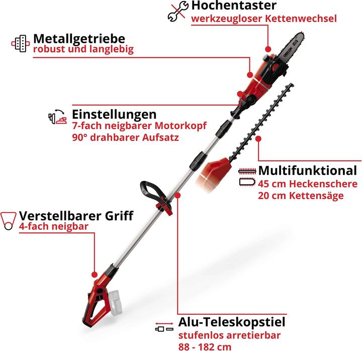 Immagine prodotto Einhell GE-HC18Li T Solo Power X Change (Batteria ricaricabile)