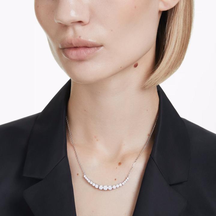 Immagine prodotto Swarovski Matrix Halskette Rundschliffe im Farbverlauf Weiss (Metallo Swarovski)