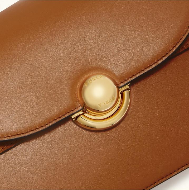 Actual product image Furla sfera s crossbody bag in leather colour brandy