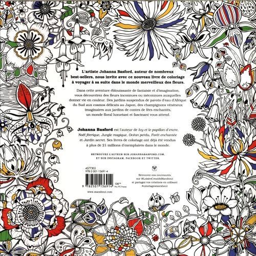 Produktbild Monde des fleurs : une aventure florale & un livre à colorier (Französisch, Basford Johanna, 2018)