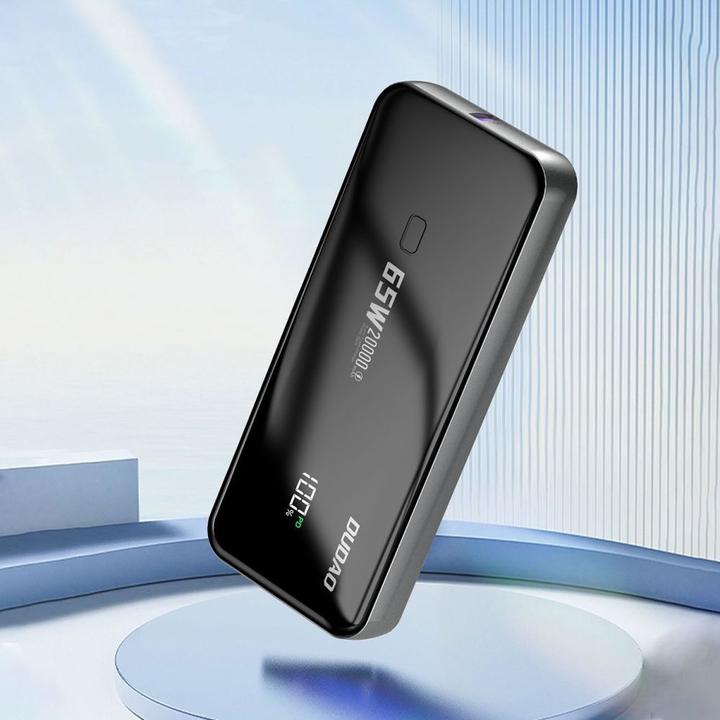 Image du produit Dudao Powerbank K65 avec écran USB-A / USB-C 20000mAh 65W - Noir (20000 mAh, 65 W, 65 Wh)