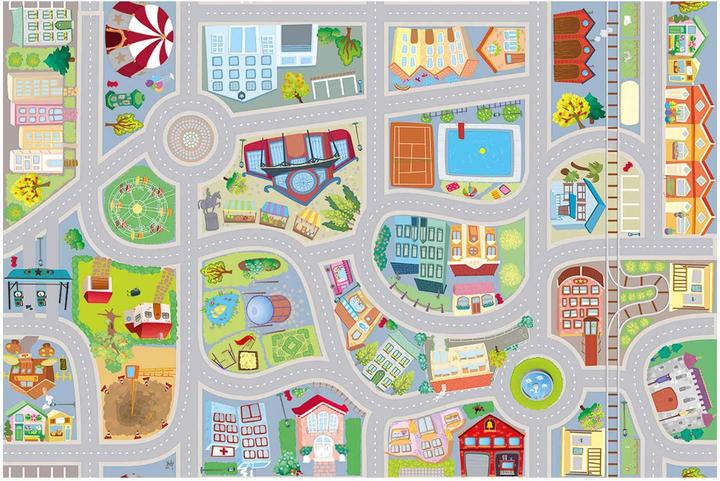 Image du produit Achoka Tapis de jeu Trafic urbain, 100x150cm (100 x 150 cm)