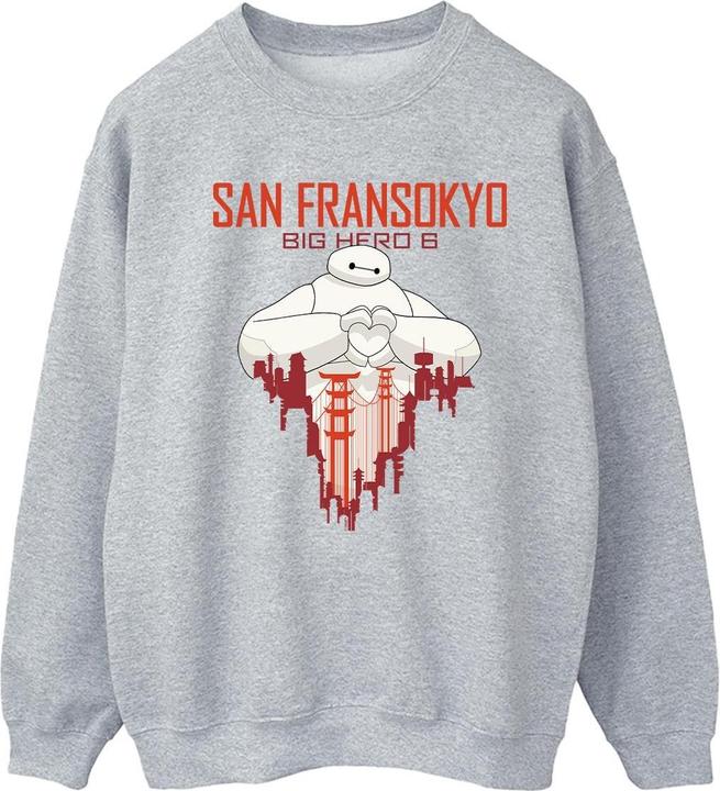 Disney Big Hero 6 Baymax San Fransokyo Heart Sweatshirt (M)