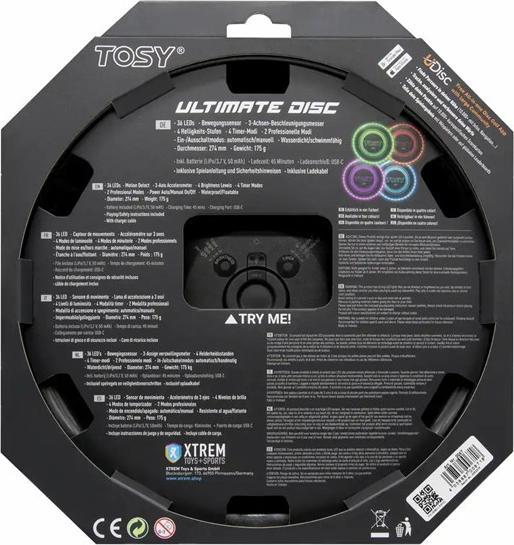 Actual product image Tosy Frisbee purple LED