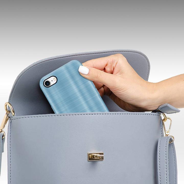 Produktbild Cadorabo Hülle für Apple iPhone 7 / 7S / 8 / SE 2020 im TPU Brushed Kameraschutz LM160 Style (Apple iPhone 7, Apple iPhone SE (2nd Gen))