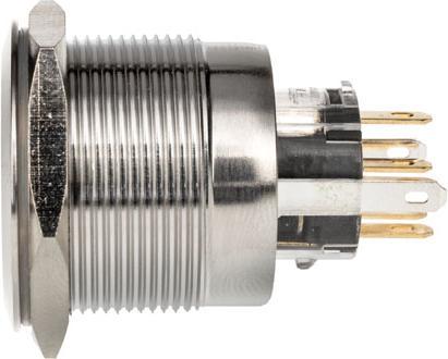 Produktbild DimasTech Vandalismusschalter/-taster 25mm, Silverline Ring - RGB