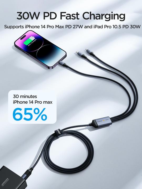 Immagine prodotto Joyroom USB tipo C, USB tipo A - USB tipo C, Micro USB B, Lightning (1.50 m, USB 2.0, 100 W)