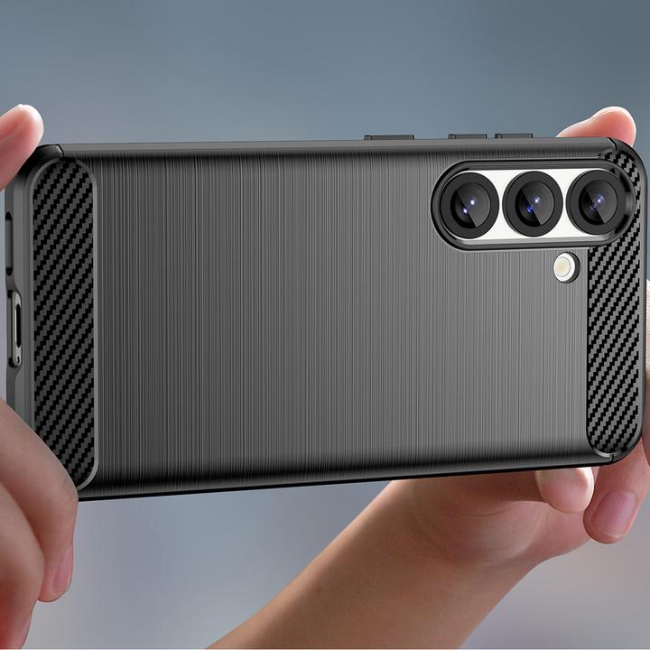 Produktbild Hurtel Carbon Case Flexibles Silikon für Xiaomi 15 Ultra - Schwarz (Xiaomi 15 Ultra)